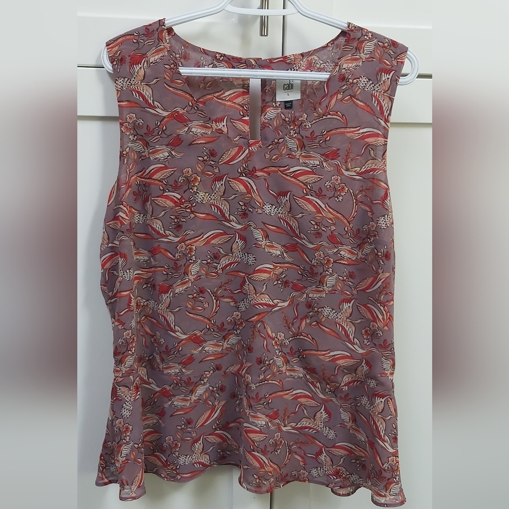 CAbi Good Luck sleeveless blouse